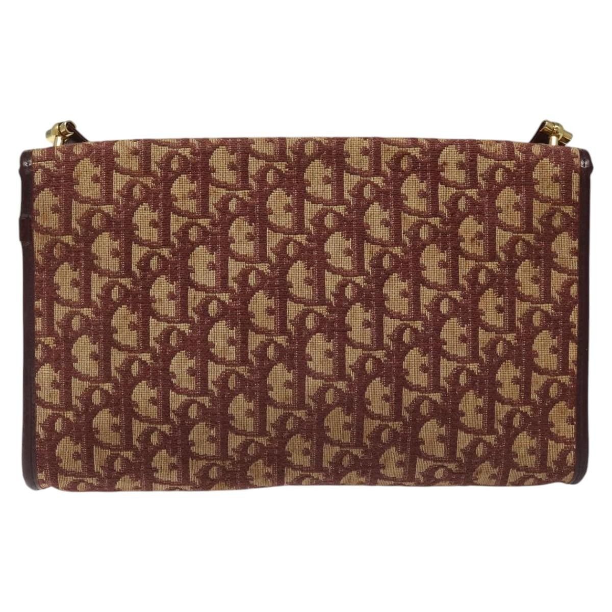 Dior Christian Dior Vintage Trotter Flap Shoulder Bag Canvas Size ONE SIZE - 2 Thumbnail