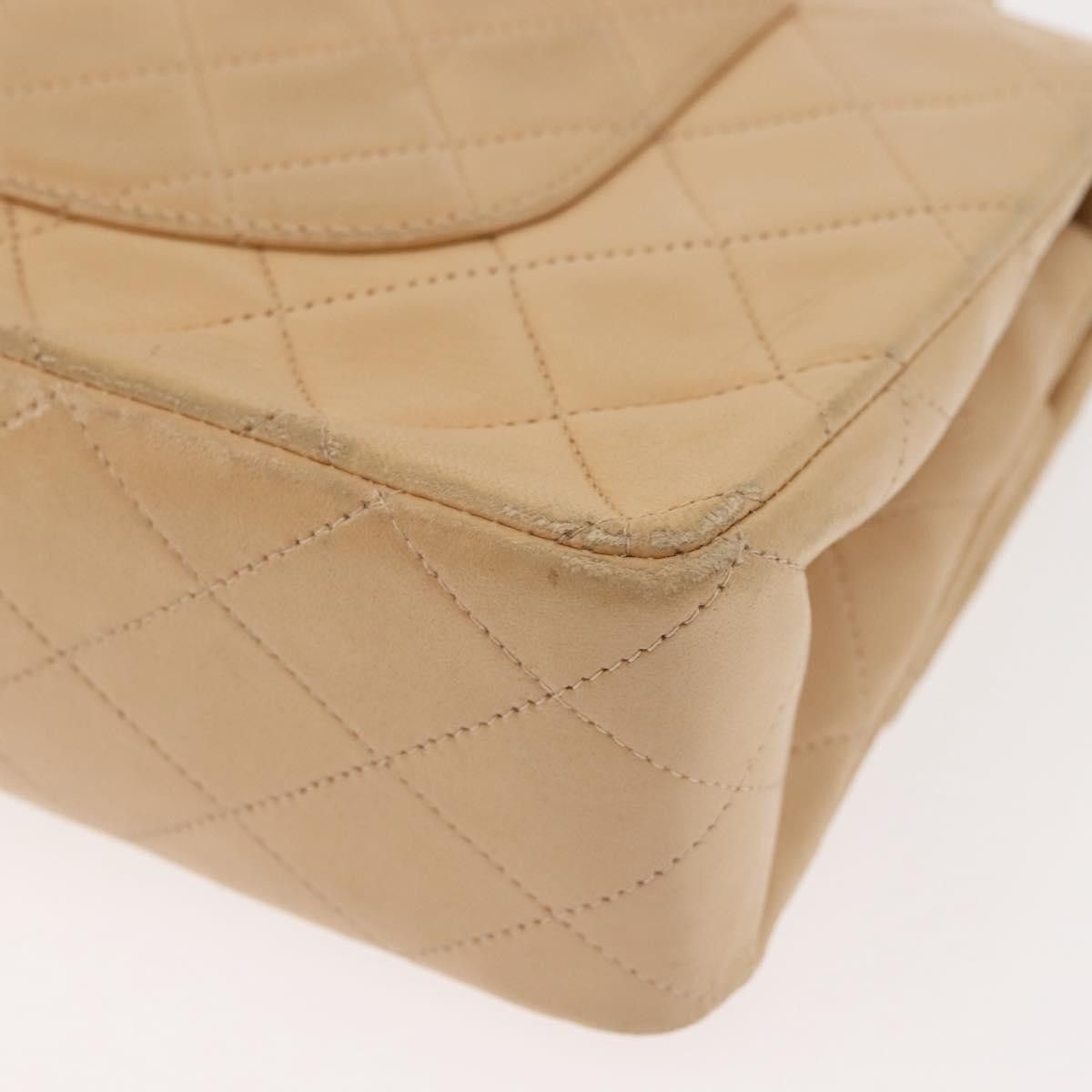 Chanel Chanel Vintage Classic Double Flap Bag Quilted Lambskin Size ONE SIZE - 13 Thumbnail