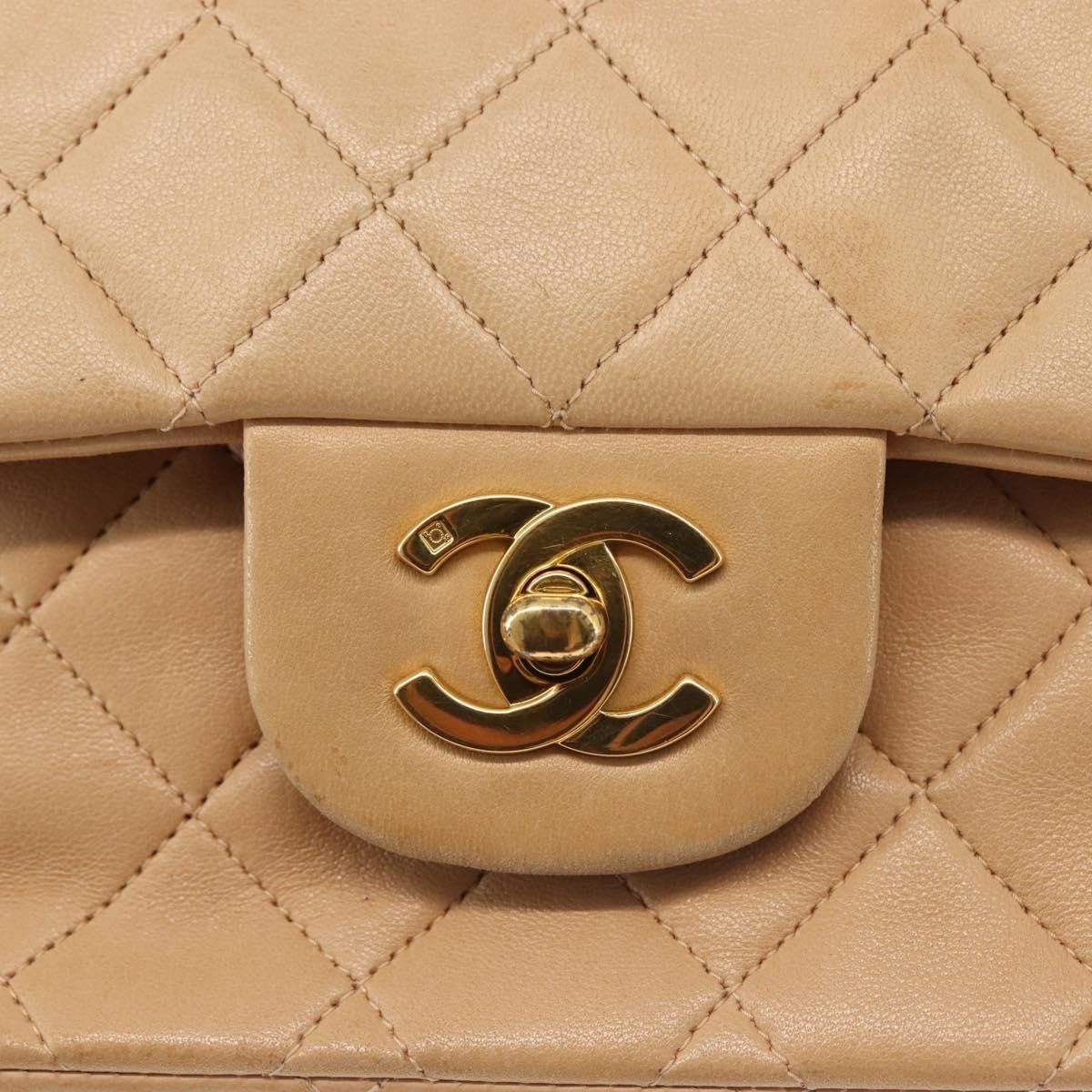 Chanel Chanel Vintage Classic Double Flap Bag Quilted Lambskin Size ONE SIZE - 14 Thumbnail