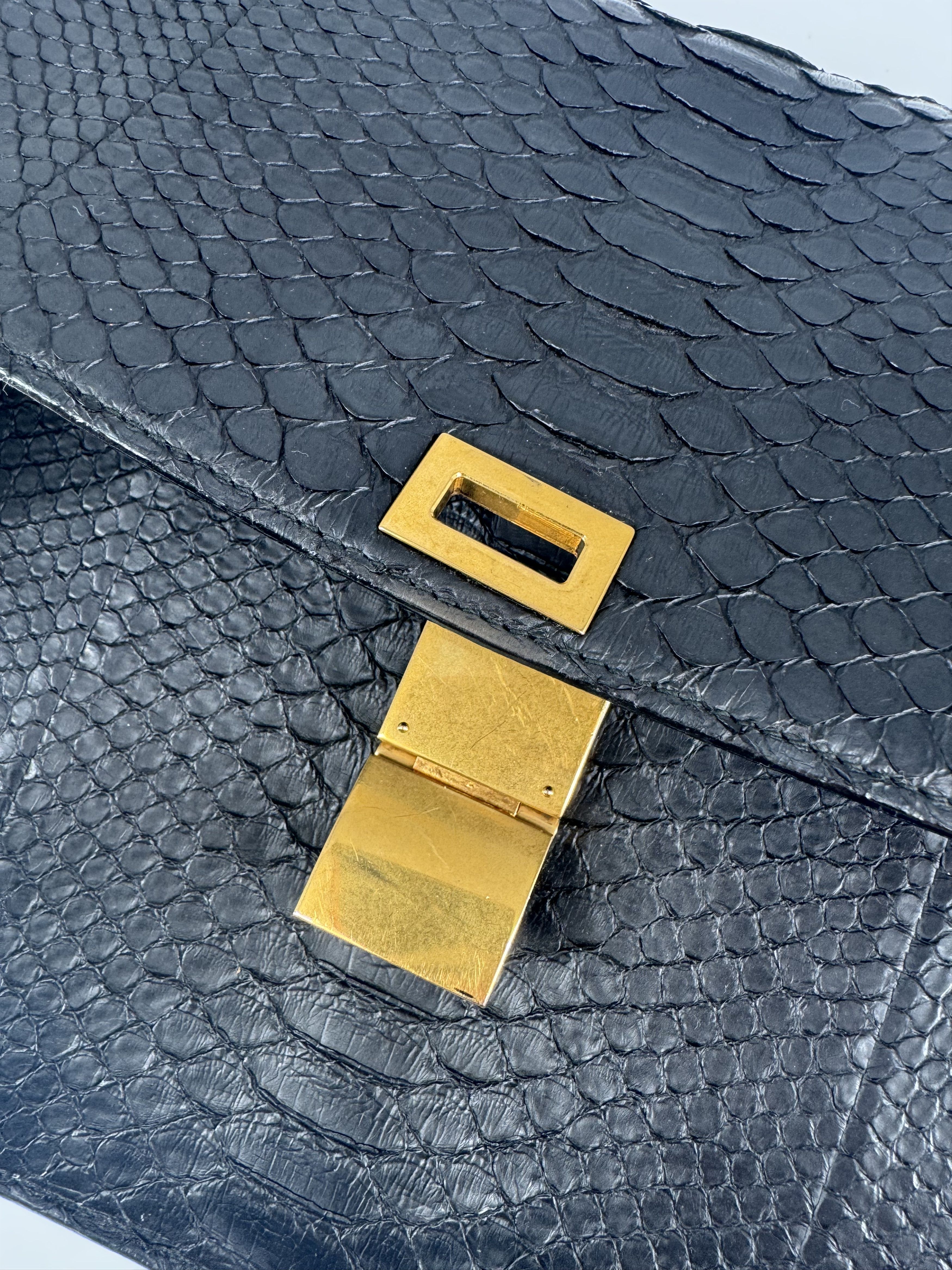 Celine Celine Triomphe Shoulder Bag Python Size ONE SIZE - 10 Thumbnail