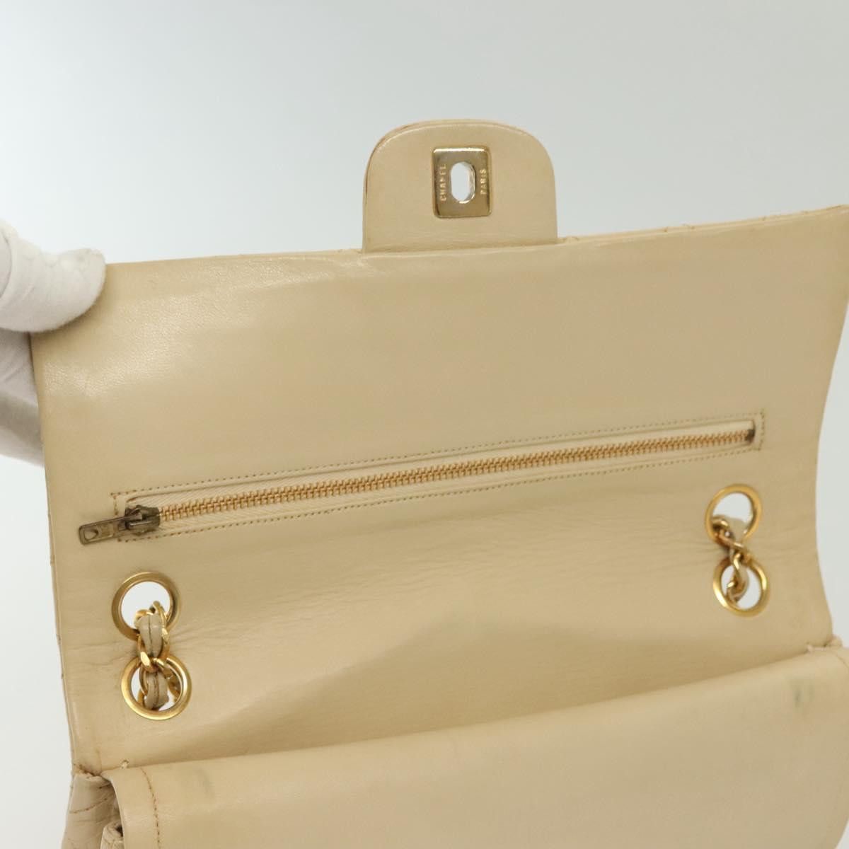 Chanel Chanel Vintage Square Classic Double Flap Bag Quilted Leather Size ONE SIZE - 15 Thumbnail