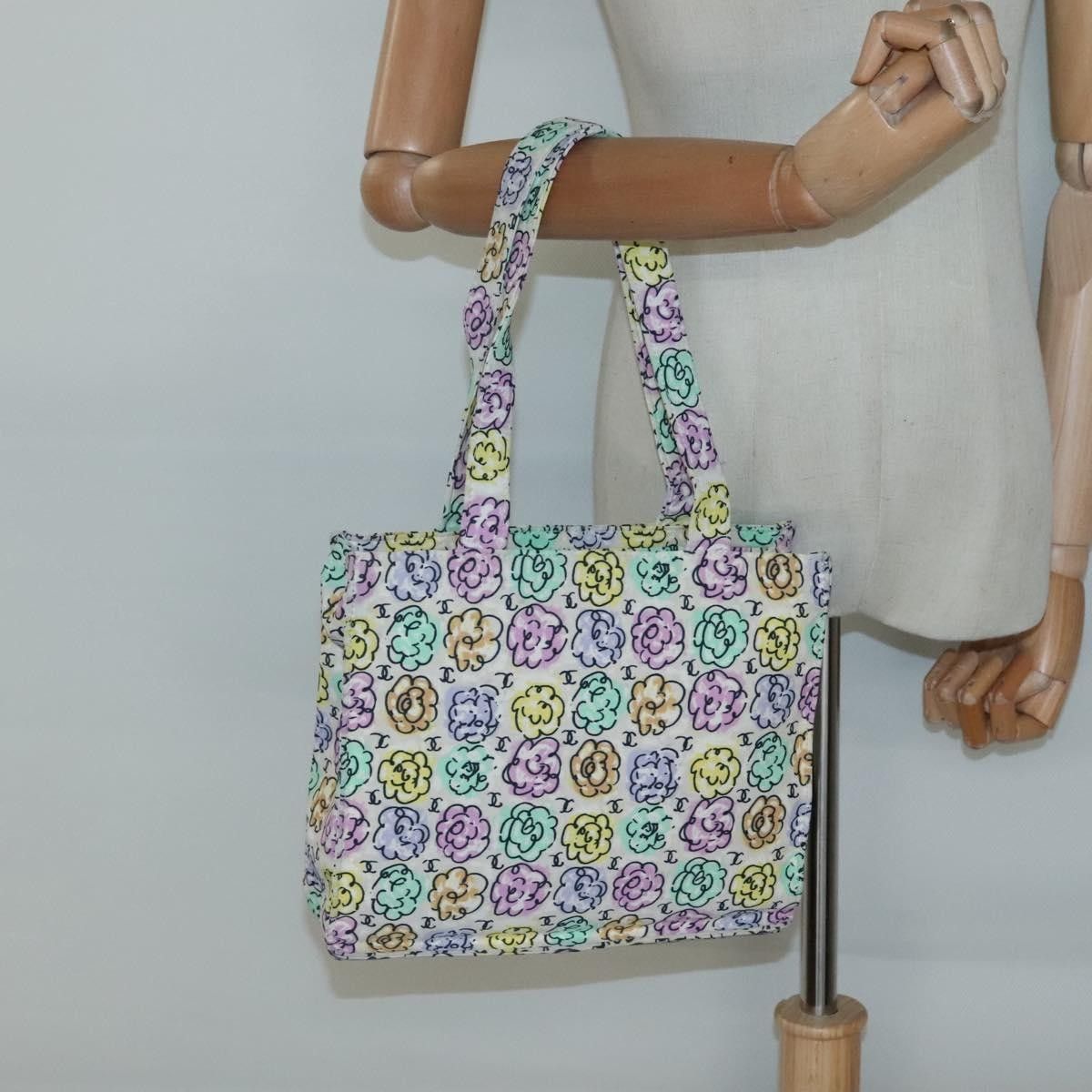 Chanel Chanel Vintage Camellia Tote Printed Nylon Size ONE SIZE - 4 Thumbnail