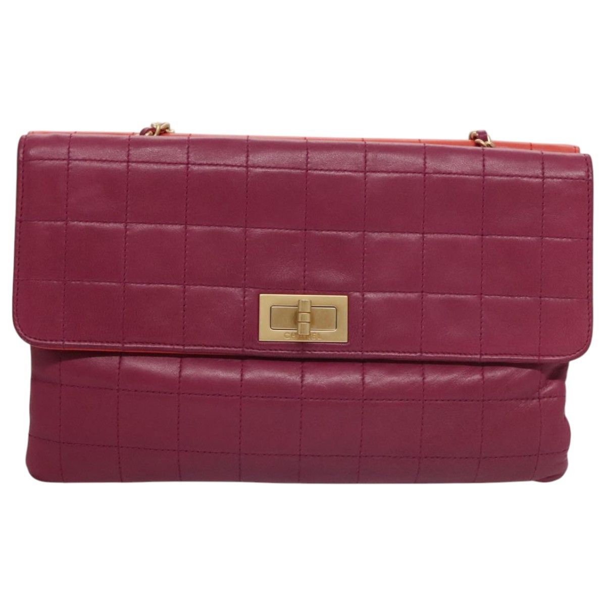Chanel Chanel Vintage Chocolate Bar Double Side Flap Shoulder Bag Quilted Lambskin Size ONE SIZE - 16 Thumbnail