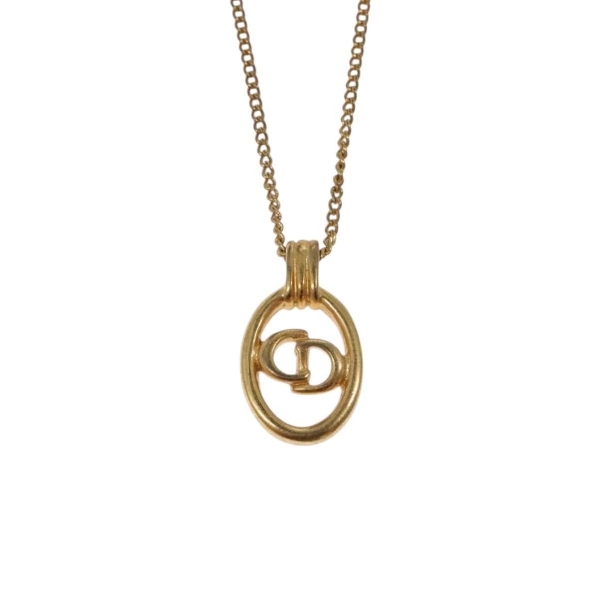 Dior Christian Dior CD Round Pendant Necklace Metal Size ONE SIZE - 3 Thumbnail