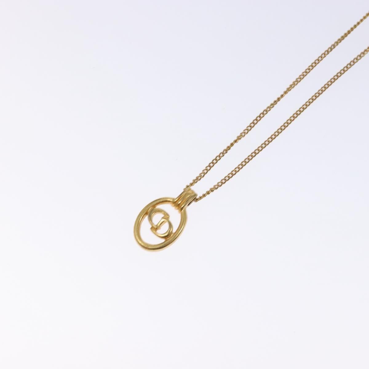 Dior Christian Dior CD Round Pendant Necklace Metal Size ONE SIZE - 4 Thumbnail