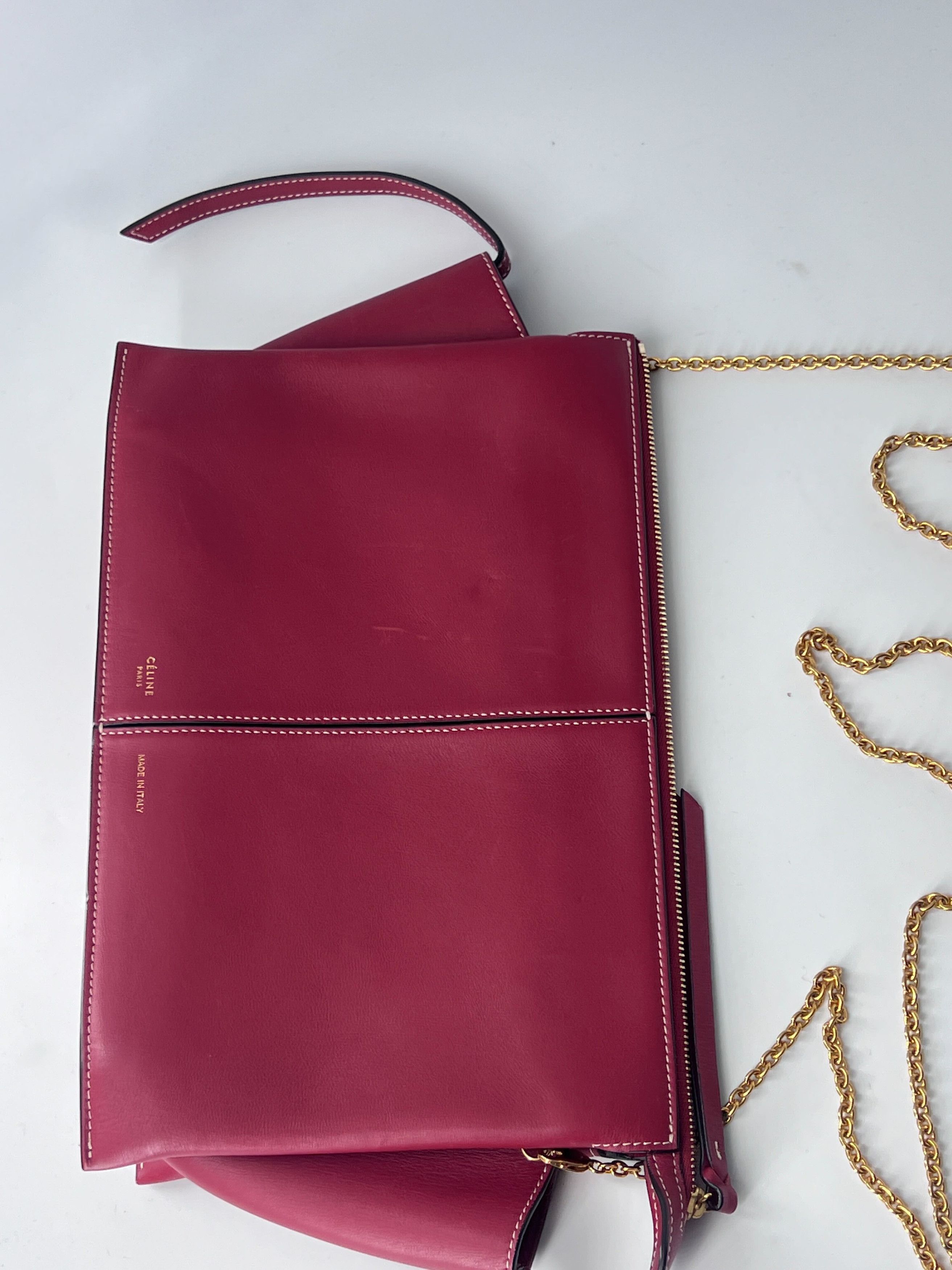 Celine Celine Tri-Fold Shoulder Bag Smooth Calfskin Size ONE SIZE - 9 Thumbnail
