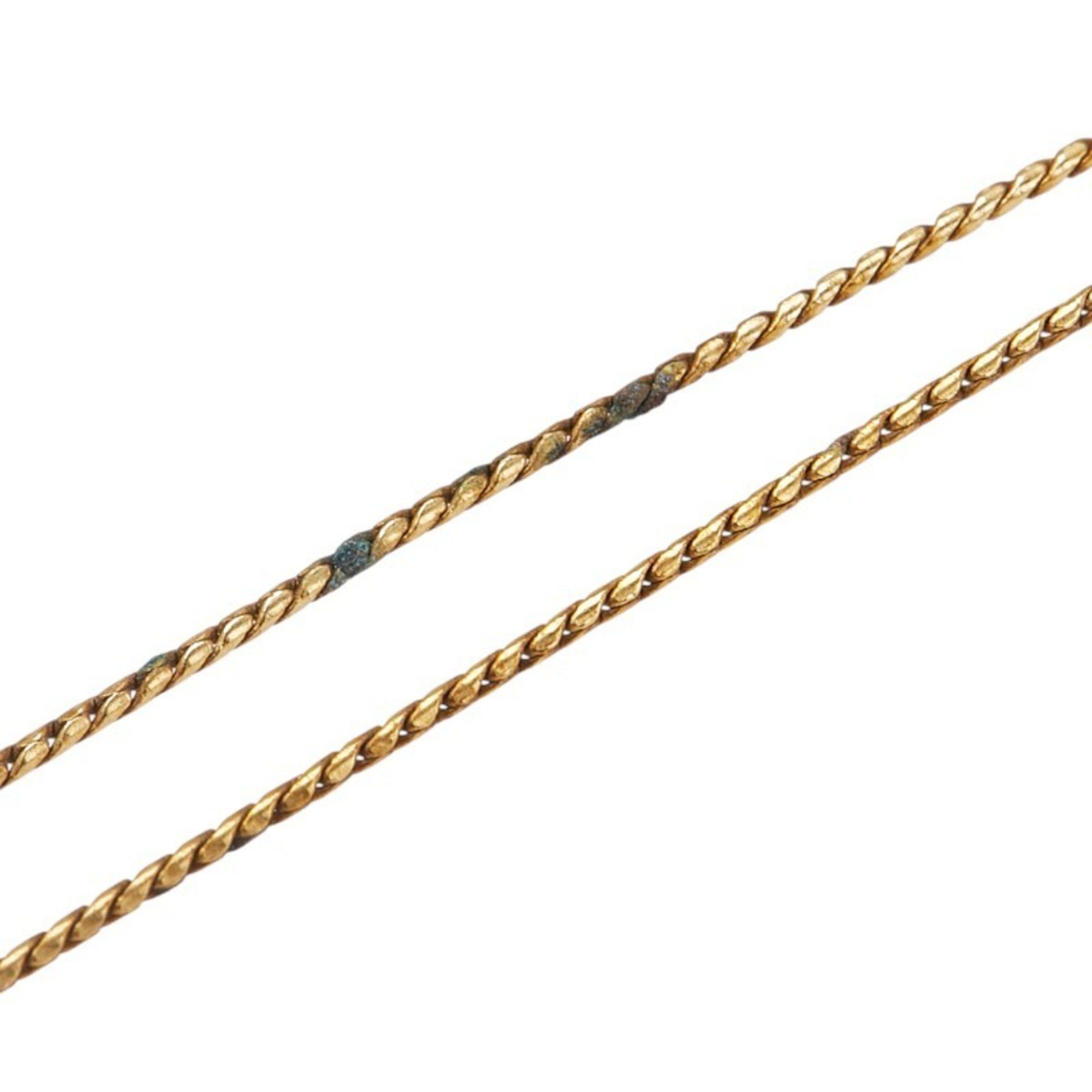 Chloe Chloé Chloe Leaf Motif Rhinestone Necklace, Gold Plated, Women's Size ONE SIZE - 5 Thumbnail