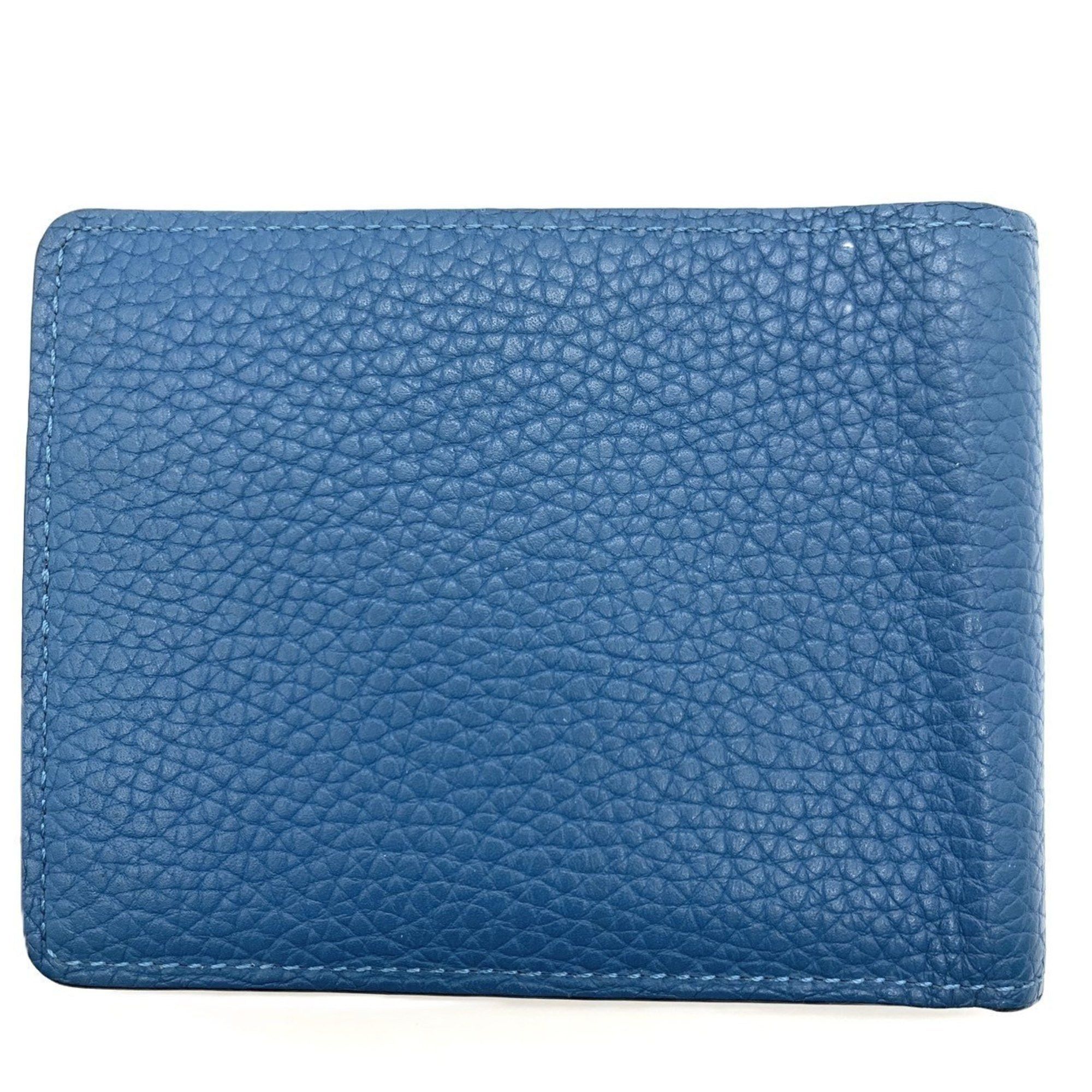 Louis Vuitton Louis Vuitton Portefeuille Multiple Blue Taurillon Leather M58190 LOUIS VUITTON Size ONE SIZE - 2 Thumbnail