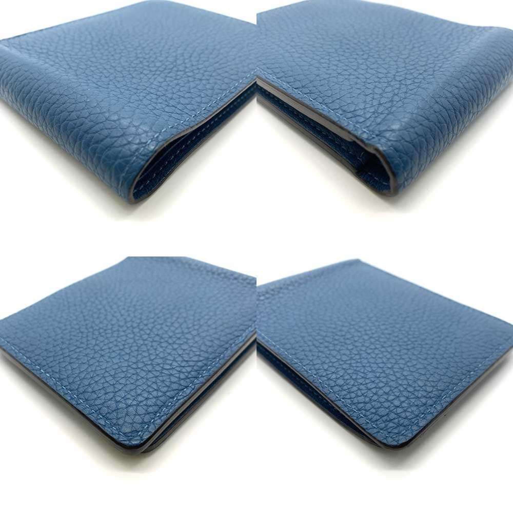 Louis Vuitton Louis Vuitton Portefeuille Multiple Blue Taurillon Leather M58190 LOUIS VUITTON Size ONE SIZE - 4 Thumbnail