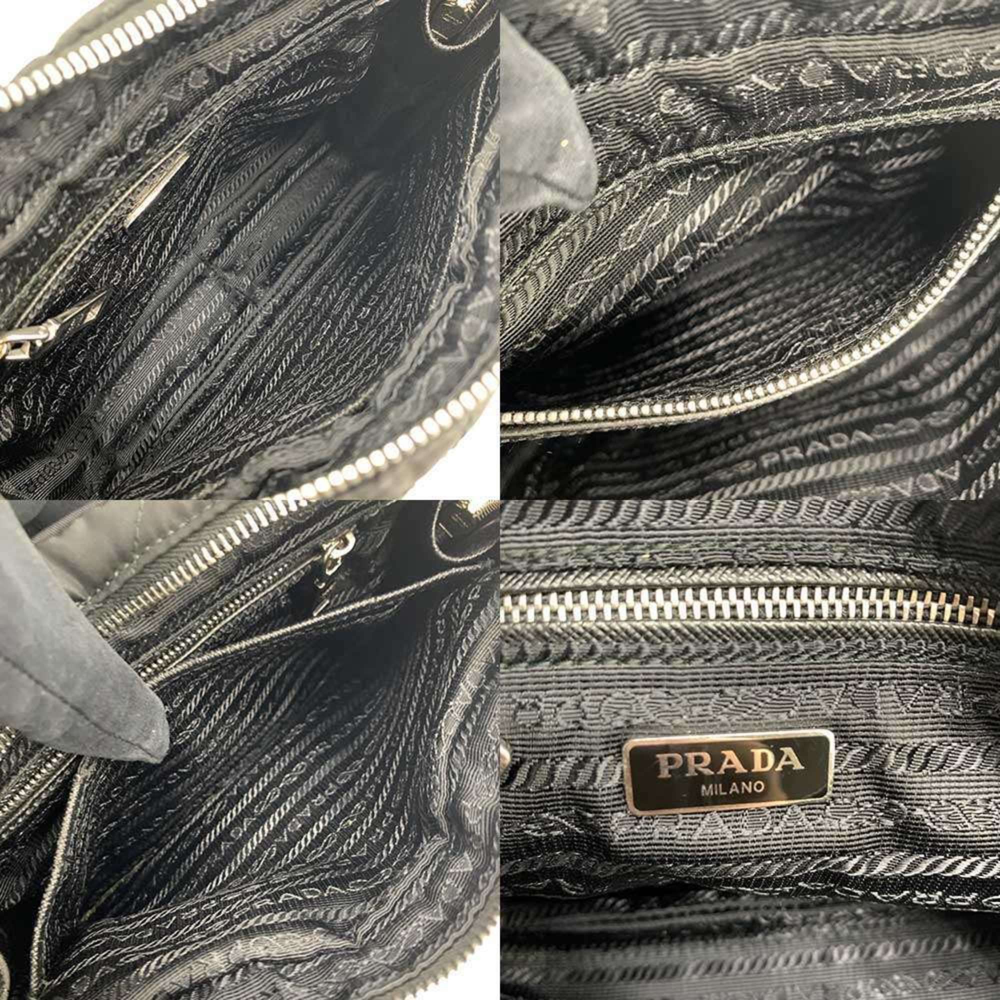 Prada Prada handbag, nylon quilted chain bag, black, 1BH910, 2-way, PRADA Size ONE SIZE - 6 Thumbnail