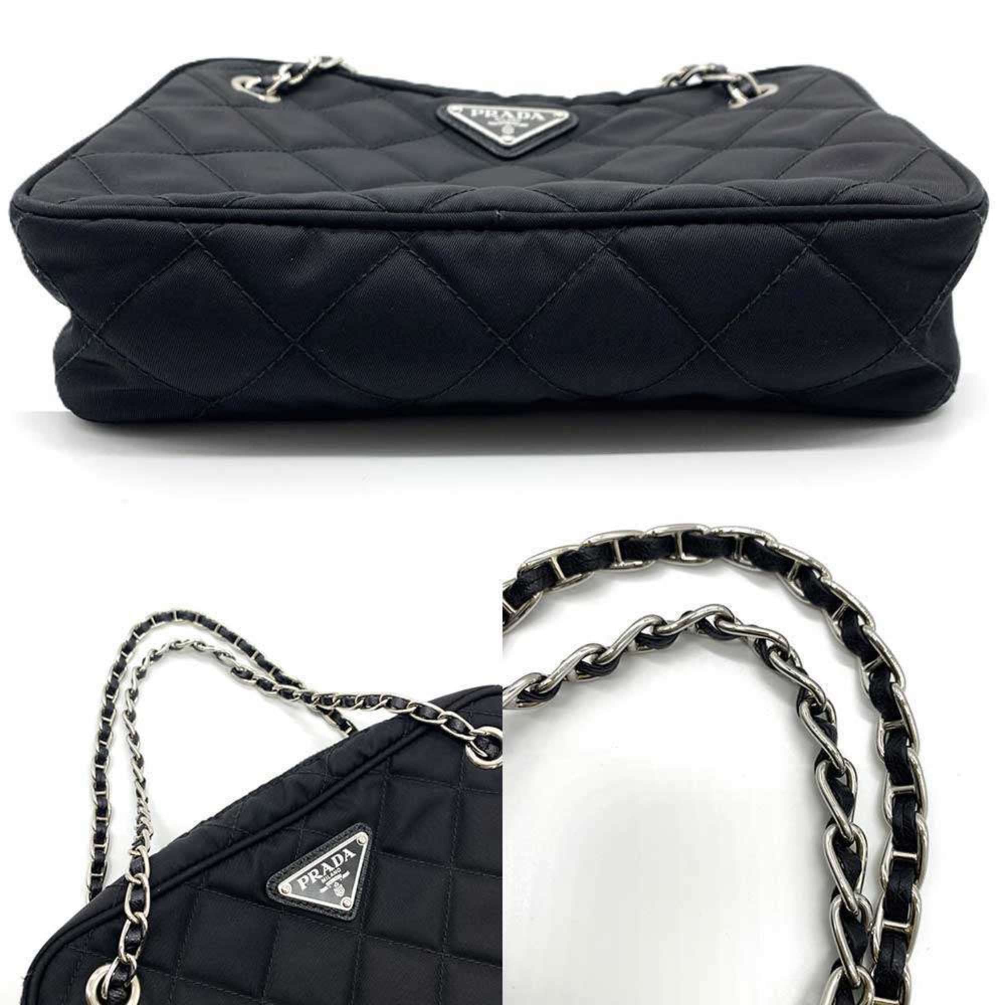 Prada Prada handbag, nylon quilted chain bag, black, 1BH910, 2-way, PRADA Size ONE SIZE - 4 Thumbnail