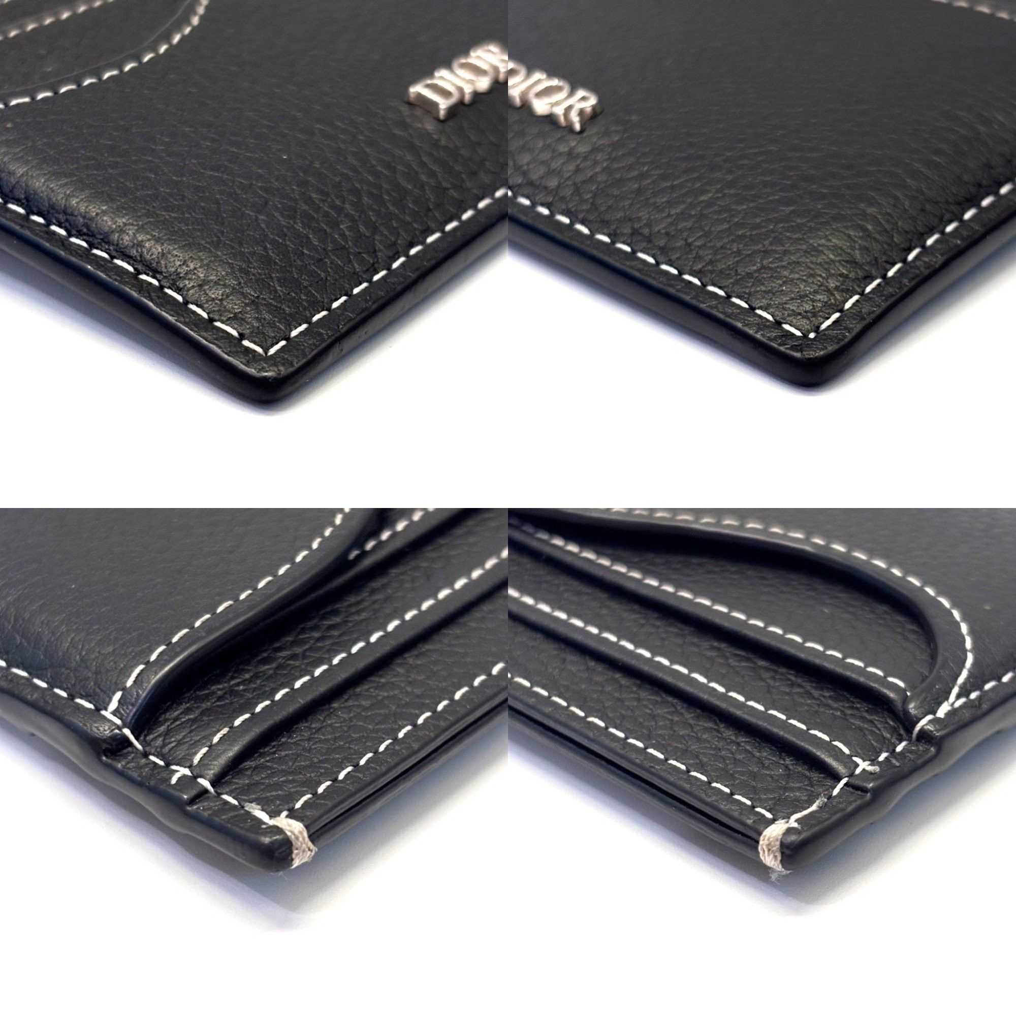 Dior Dior Saddle Card Holder, Black Leather, 2ADCH164YKK Size ONE SIZE - 3 Thumbnail