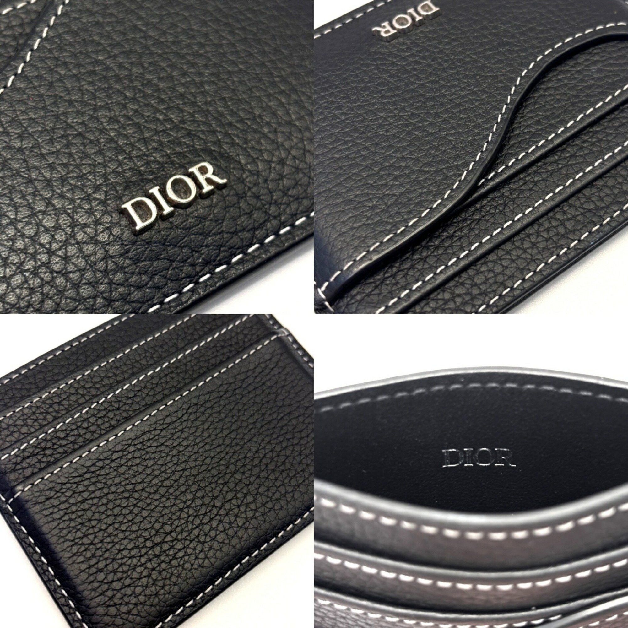 Dior Dior Saddle Card Holder, Black Leather, 2ADCH164YKK Size ONE SIZE - 4 Thumbnail