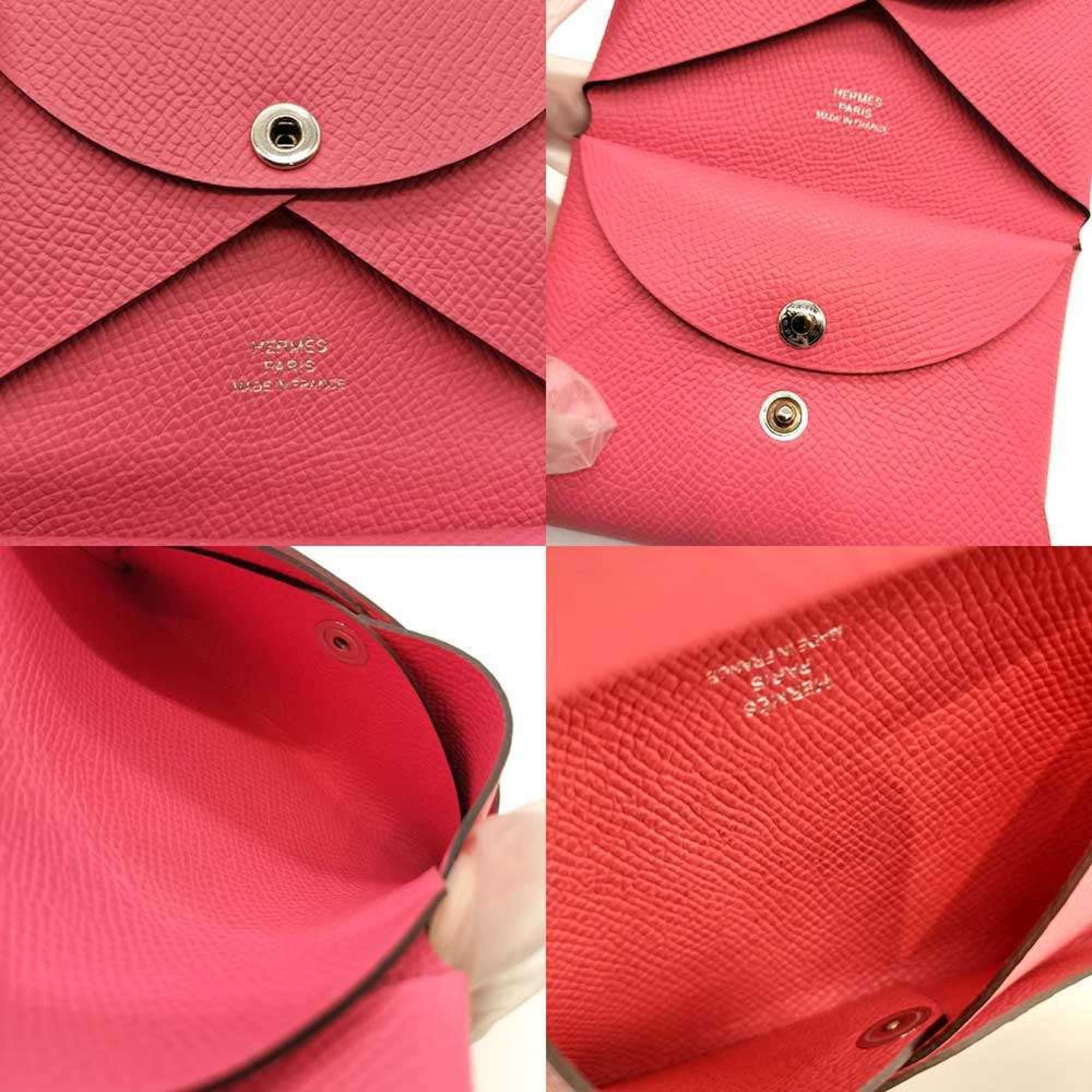 Hermes Hermes Hermès Calvi Duo Card Case/Business Holder in Rose Azalee Pink Epsom Leather for Women Size ONE SIZE - 4 Thumbnail