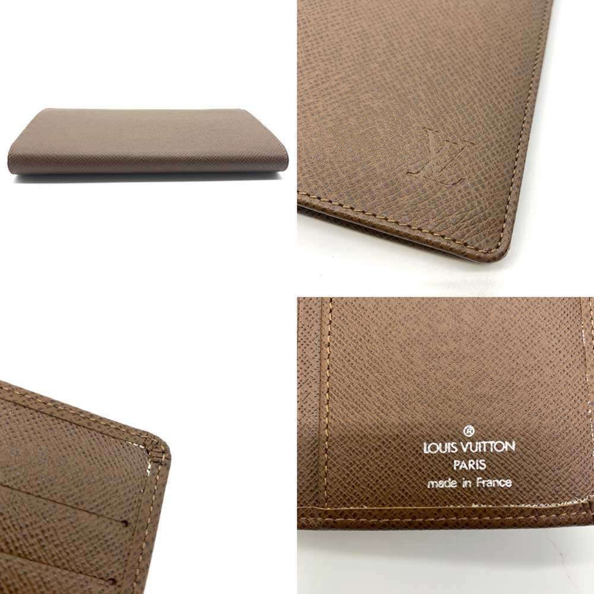 Louis Vuitton Taiga Portefeuille Brazza Brown Bifold Wallet M32578 LOUIS VUITTON