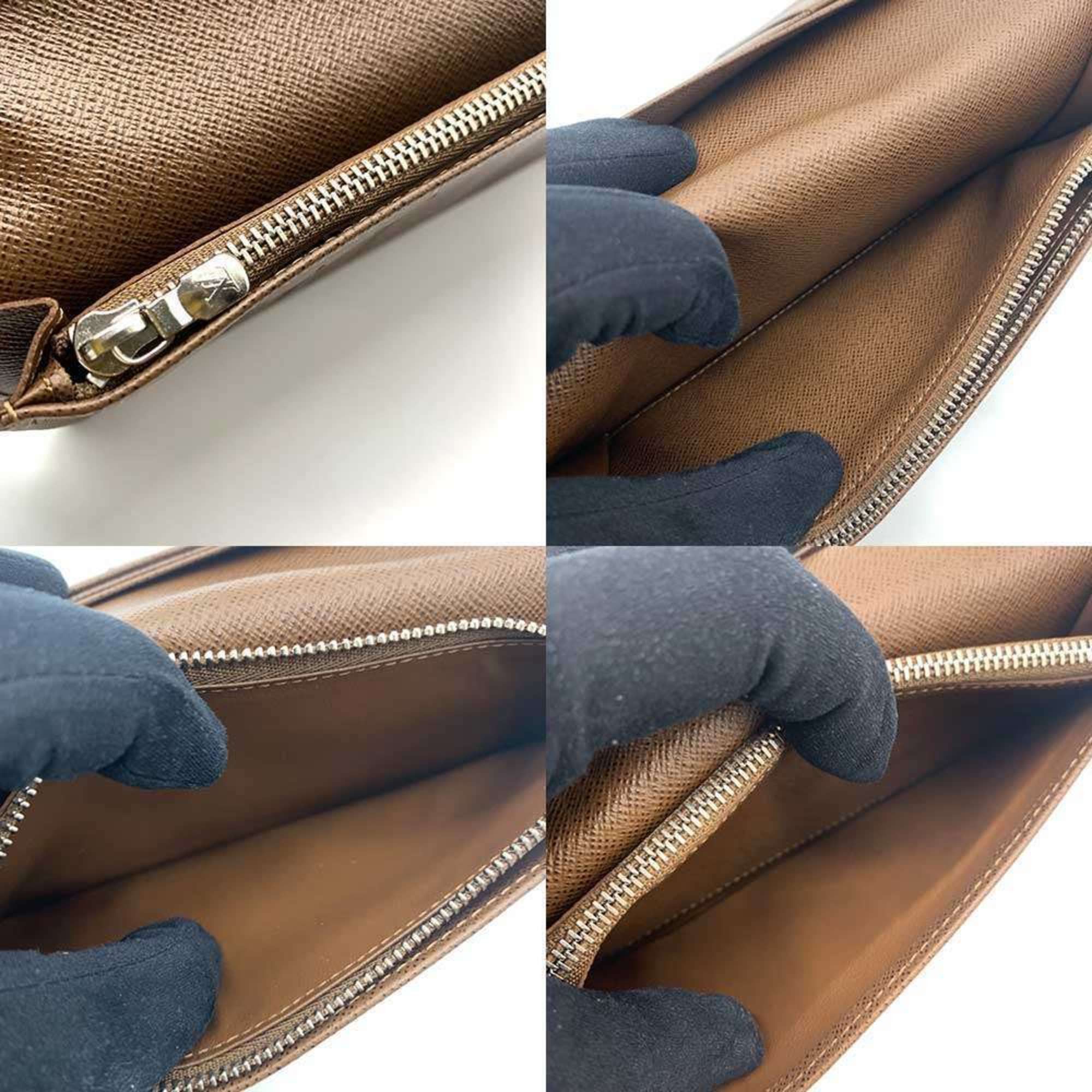 Louis Vuitton Taiga Portefeuille Brazza Brown Bifold Wallet M32578 LOUIS VUITTON