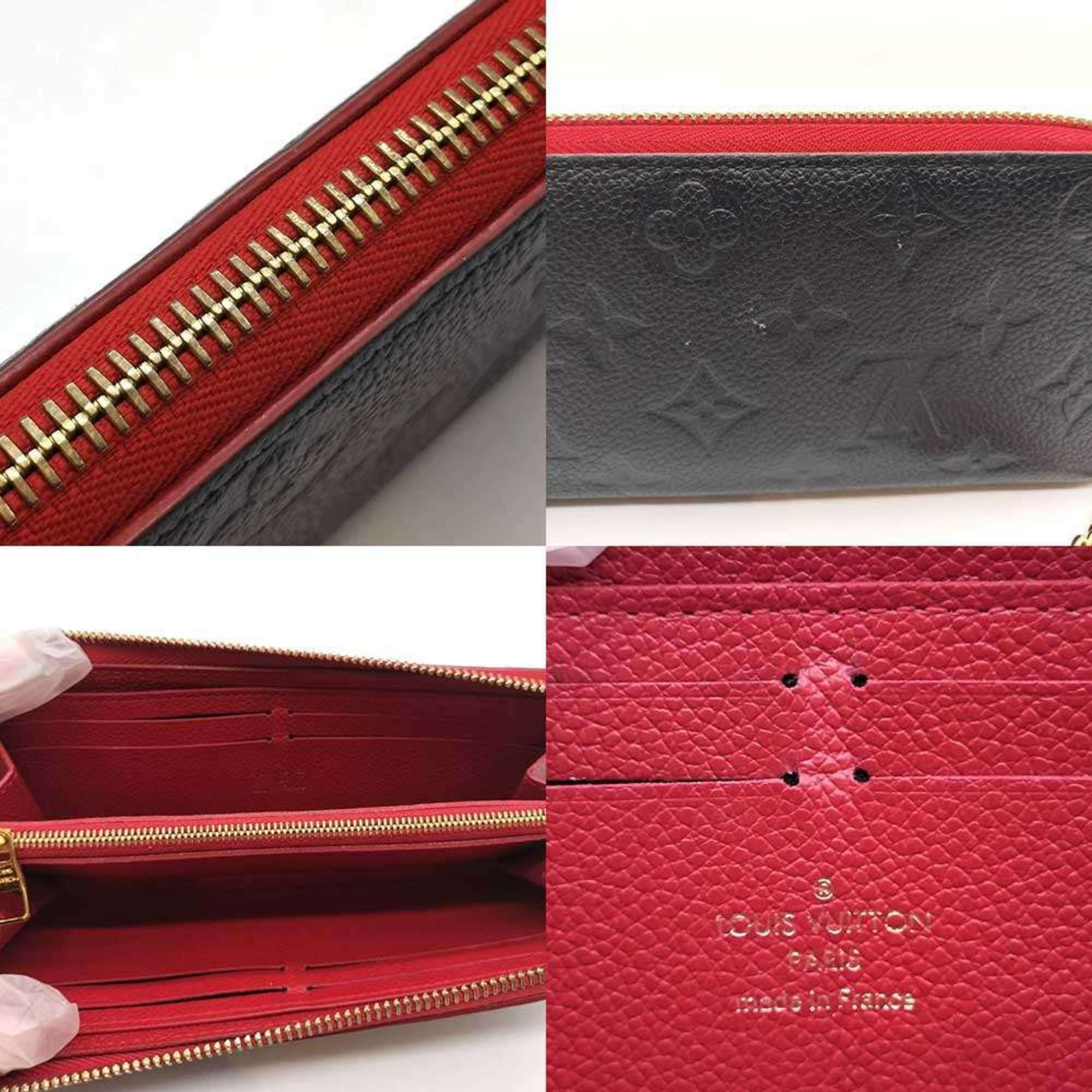 Louis Vuitton Louis Vuitton Portefeuille Clemence Round Long Wallet in Marine Rouge Navy and Red with Monogram Empreinte Flower Charm, M68325 Size ONE SIZE - 5 Thumbnail