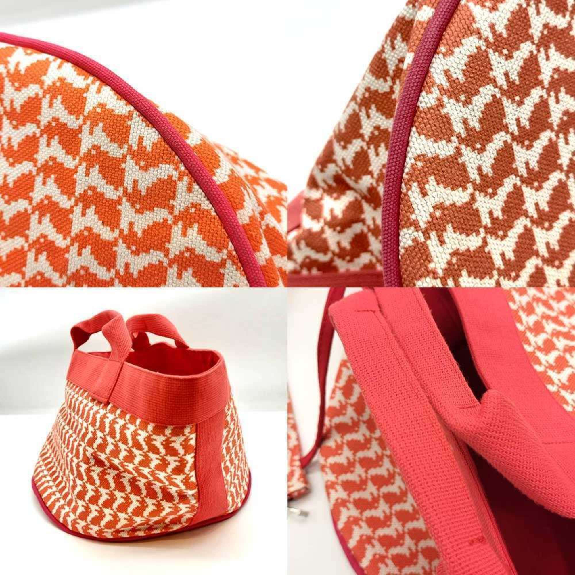 Hermes Hermès Animo Pixel Tote Bag Kids Line Canvas Orange Women's HERMES Size ONE SIZE - 4 Thumbnail
