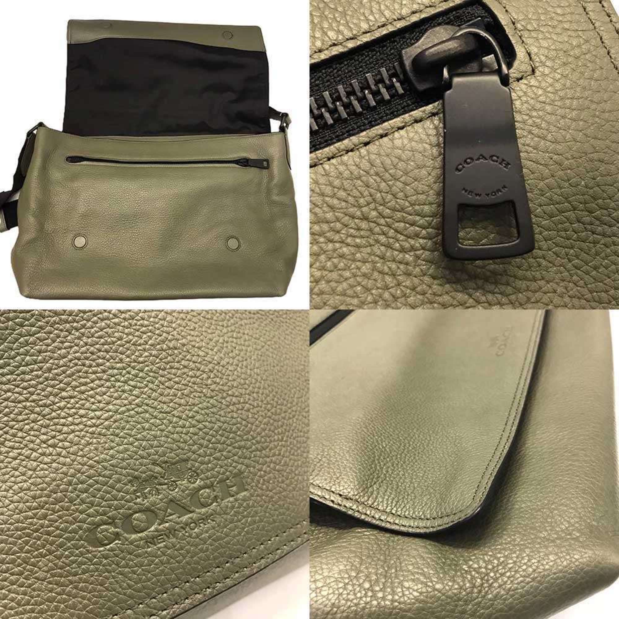 Coach Coach shoulder bag, khaki and green leather crossbody bag 71645 COACH Size ONE SIZE - 3 Thumbnail