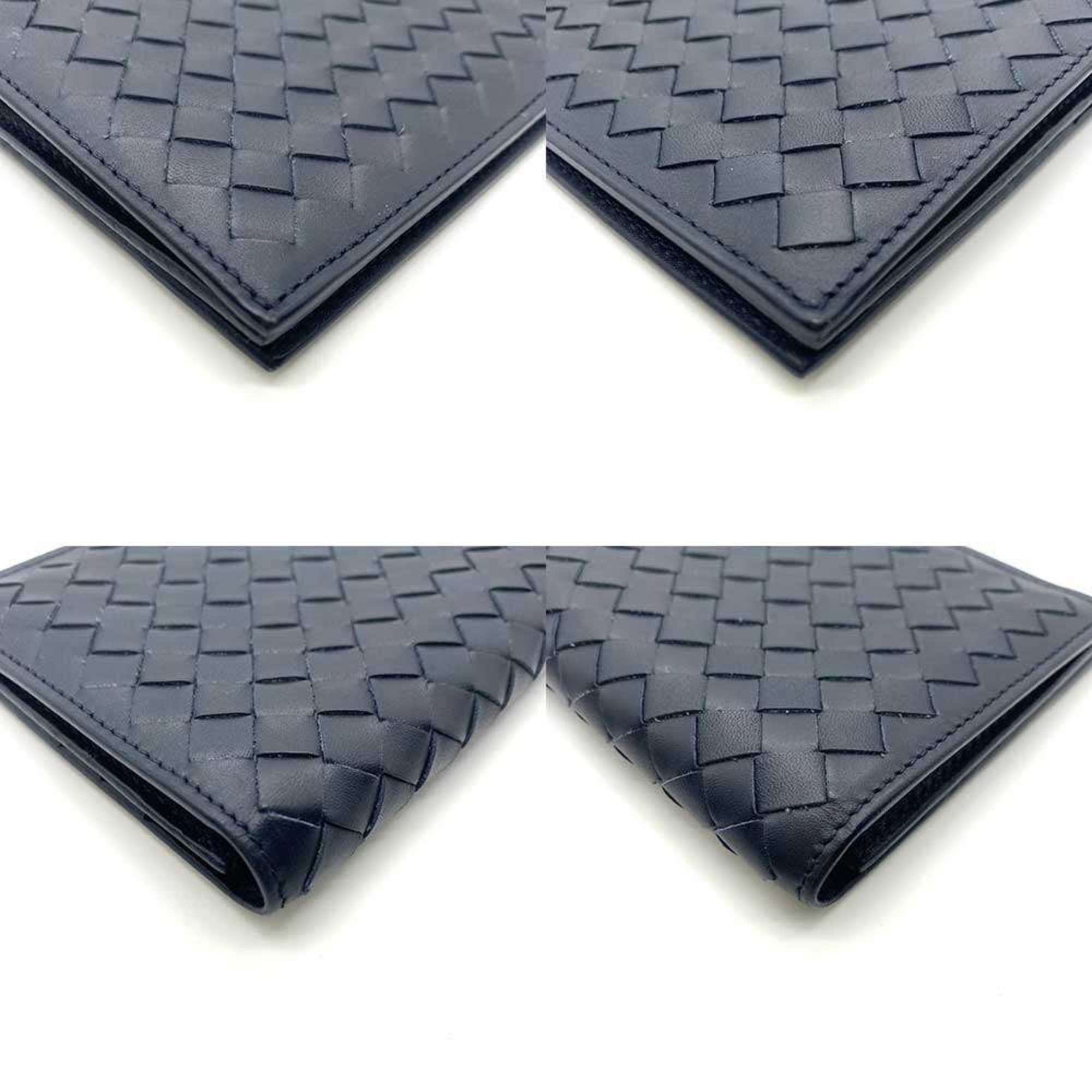 Bottega Veneta Bottega Veneta Intrecciato Wallet, Navy Size ONE SIZE - 3 Thumbnail