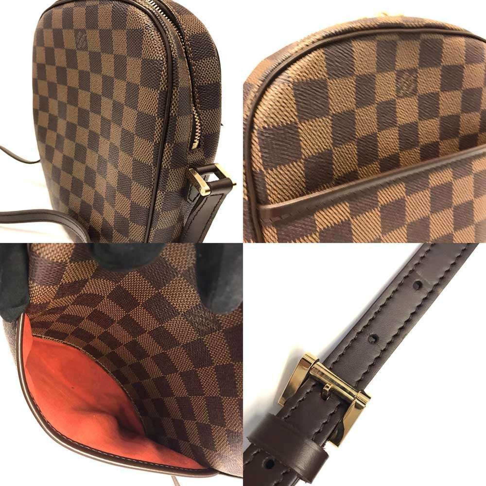 Louis Vuitton Louis Vuitton Ipanema PM Damier Ebene Shoulder Bag Brown Leather Pochette N51294 LOUIS VUITTON Size ONE SIZE - 5 Thumbnail