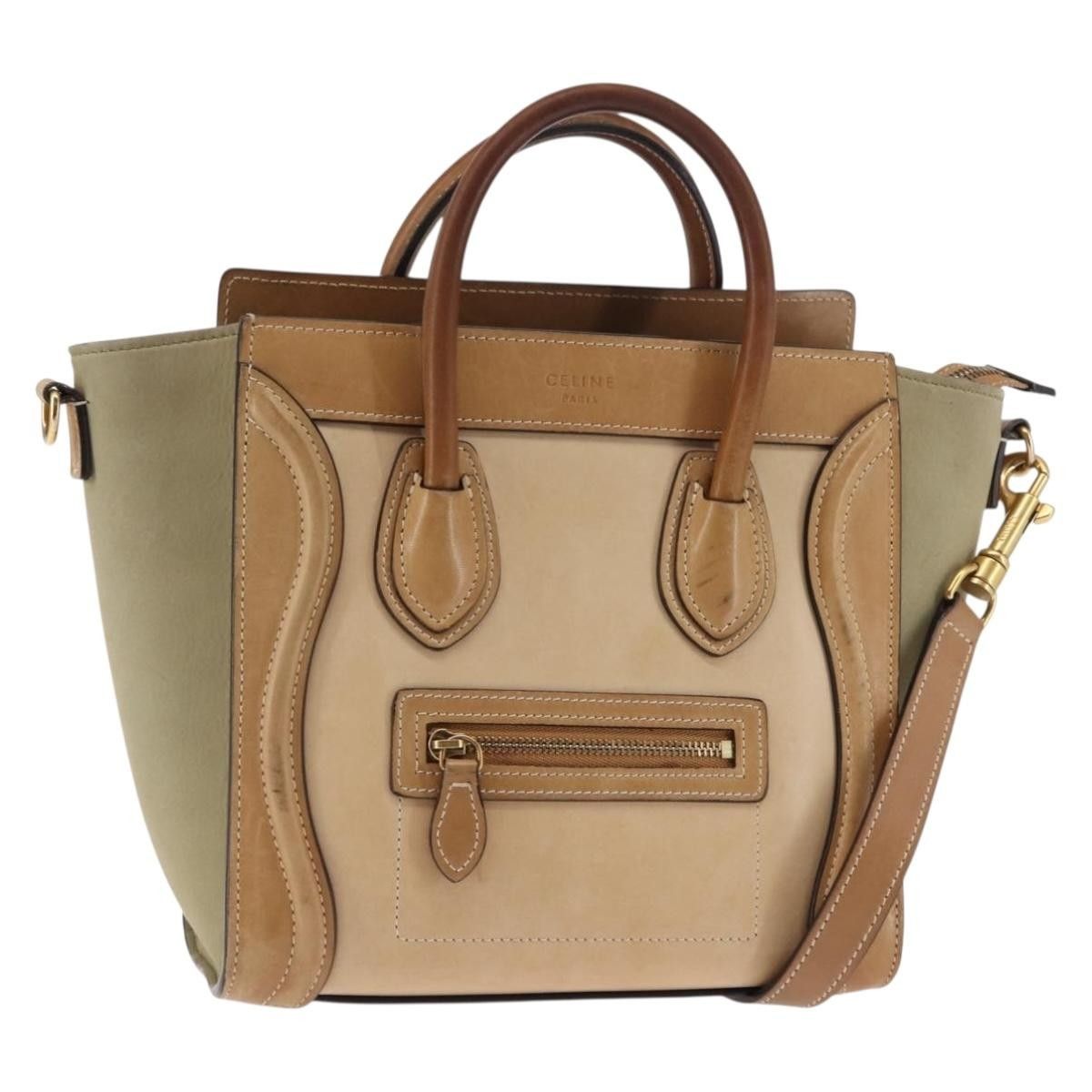 Celine Celine Tricolor Luggage Bag Leather Size ONE SIZE - 15 Thumbnail
