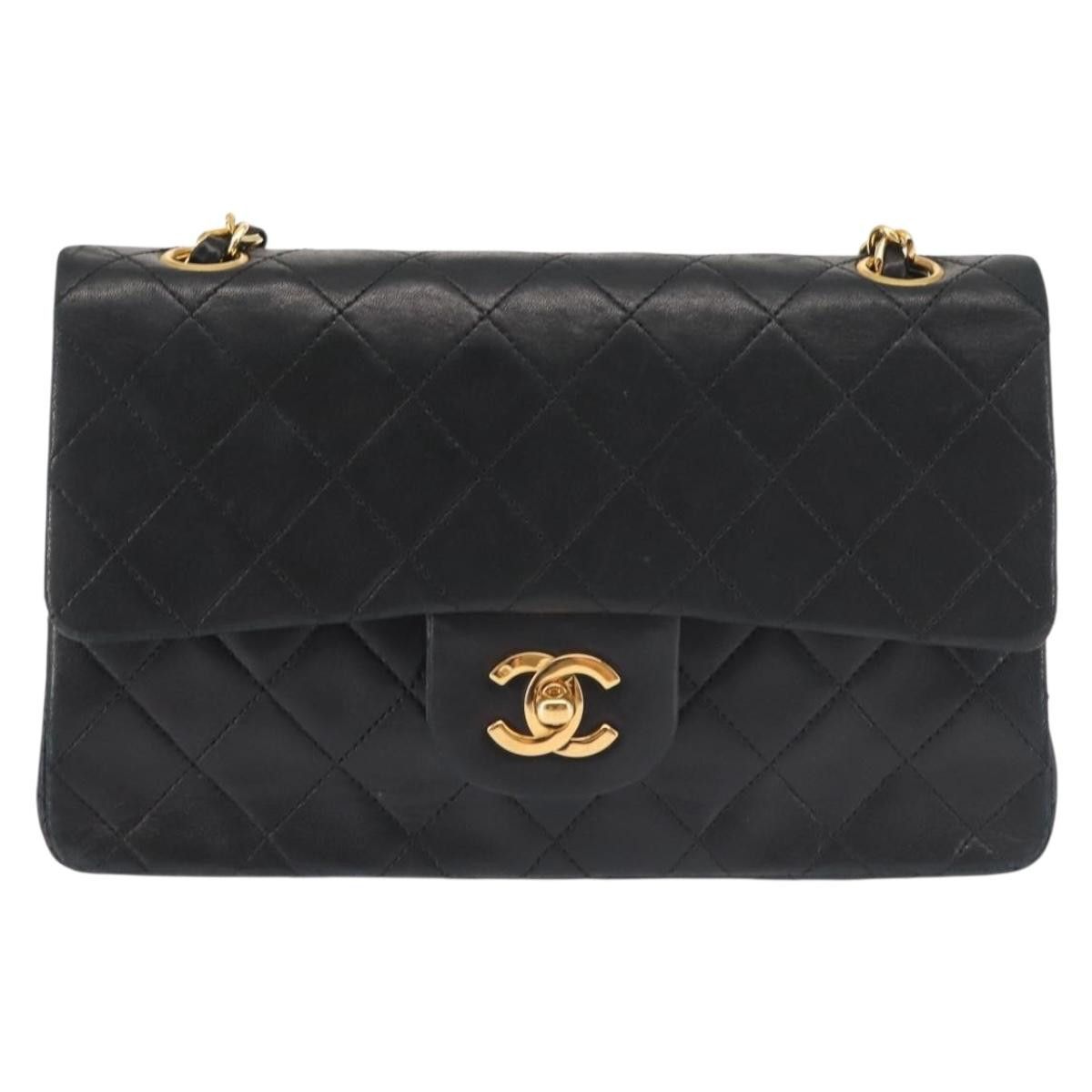 Chanel Vintage Classic Double Flap Bag Quilted Lambskin