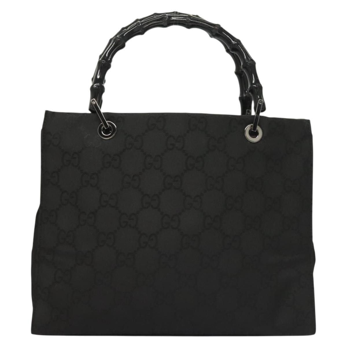 Gucci Gucci Vintage Bamboo Handle Tote GG Nylon Size ONE SIZE - 18 Thumbnail