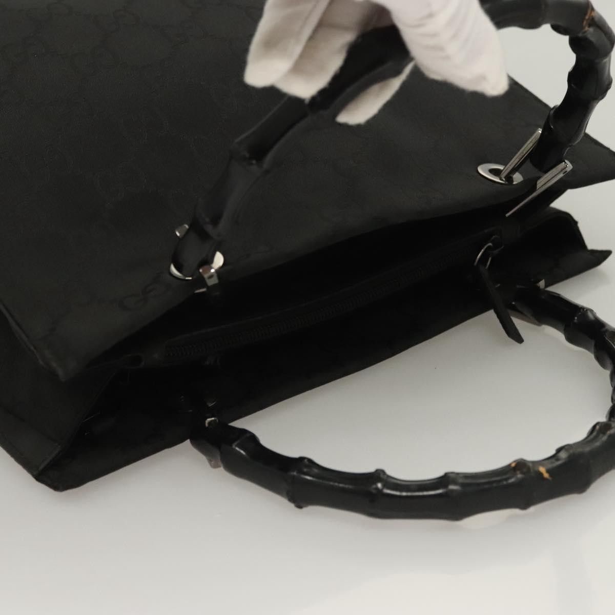 Gucci Gucci Vintage Bamboo Handle Tote GG Nylon Size ONE SIZE - 15 Thumbnail