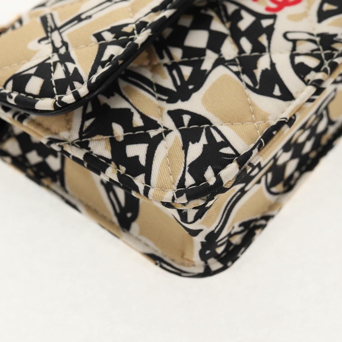 Chanel Chanel Flap Card Holder on Chain Quilted Printed Canvas Size ONE SIZE - 11 Thumbnail