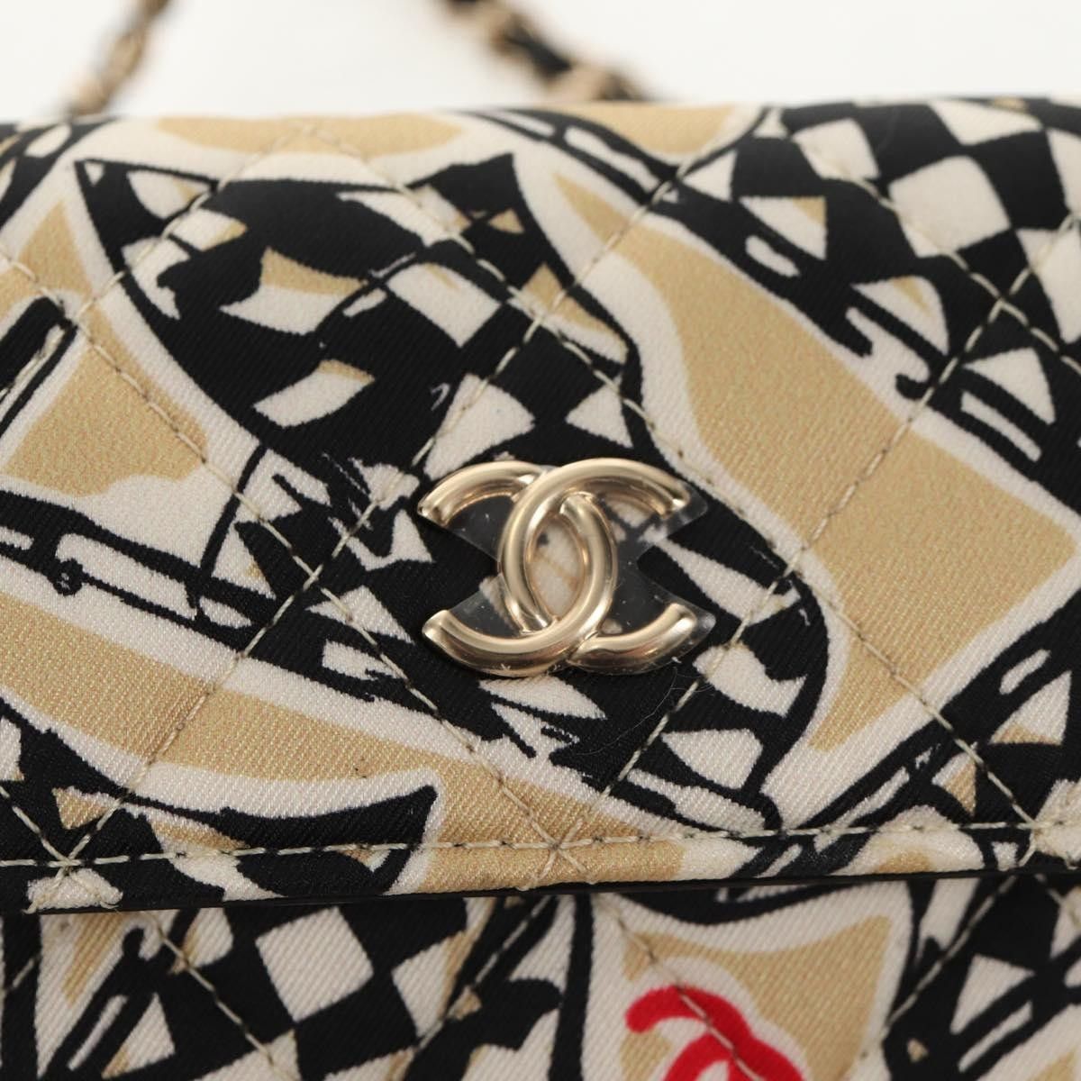 Chanel Chanel Flap Card Holder on Chain Quilted Printed Canvas Size ONE SIZE - 13 Thumbnail