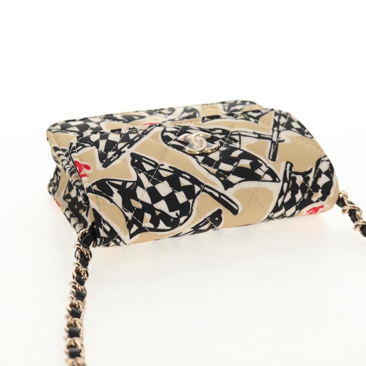 Chanel Chanel Flap Card Holder on Chain Quilted Printed Canvas Size ONE SIZE - 17 Thumbnail