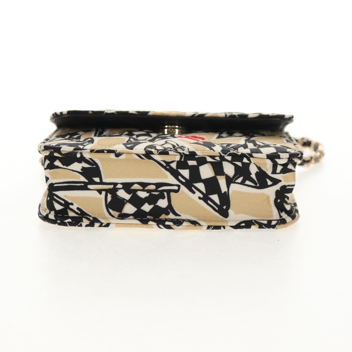 Chanel Chanel Flap Card Holder on Chain Quilted Printed Canvas Size ONE SIZE - 16 Thumbnail