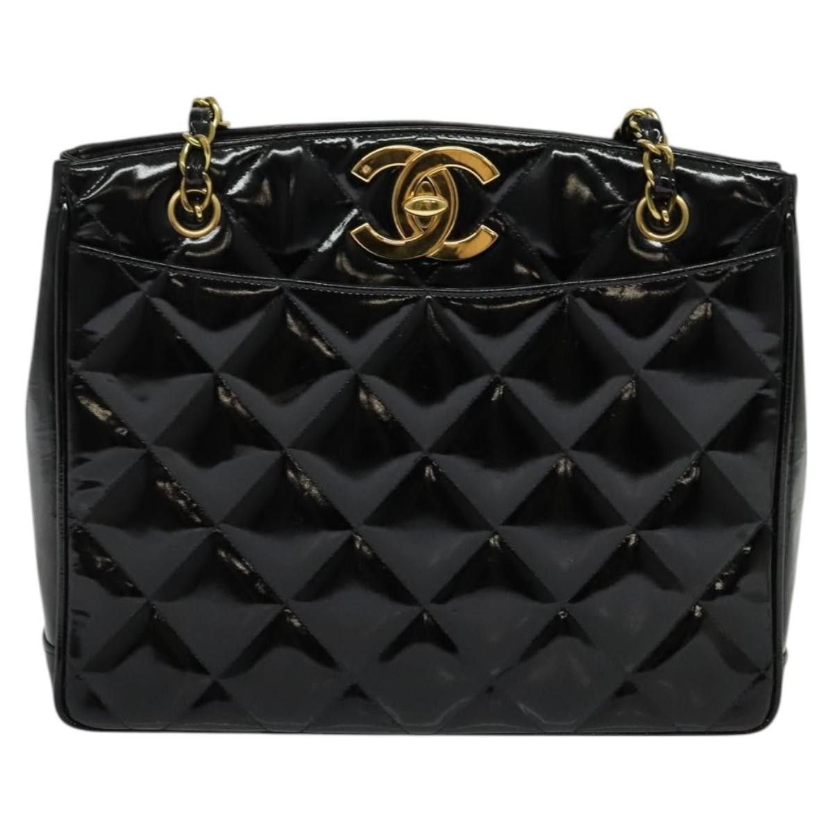 Chanel Chanel Vintage Chain Tote Quilted Patent Size ONE SIZE - 16 Thumbnail