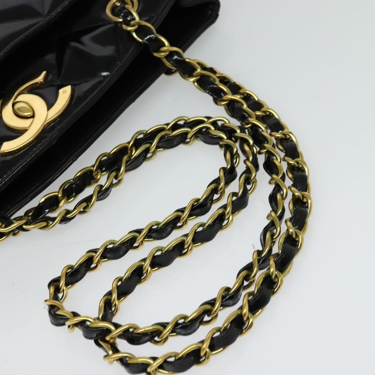 Chanel Chanel Vintage Chain Tote Quilted Patent Size ONE SIZE - 8 Thumbnail