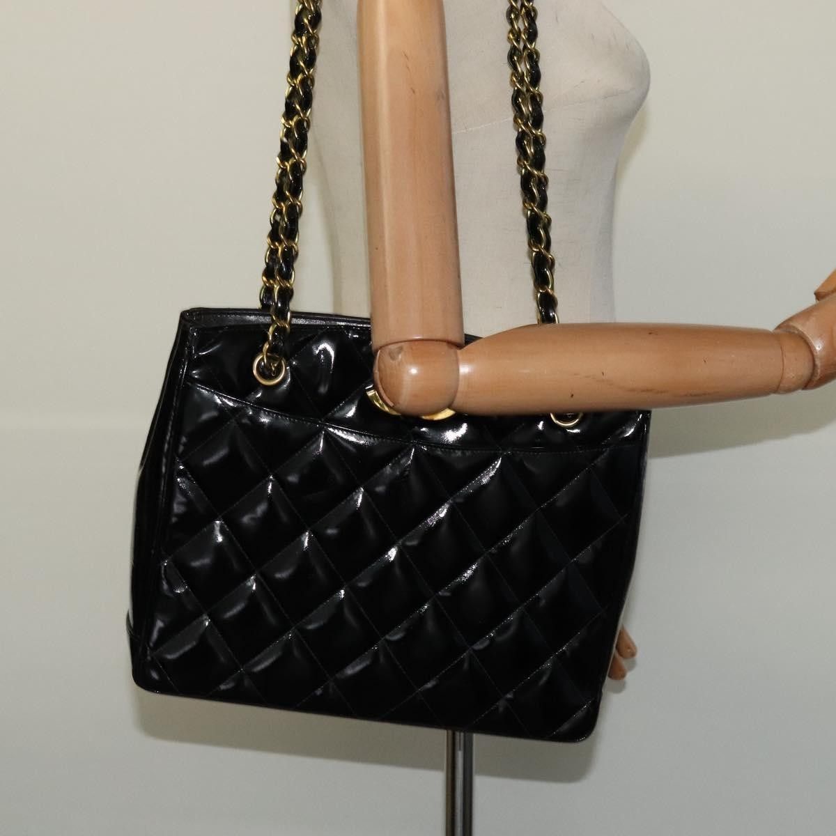 Chanel Chanel Vintage Chain Tote Quilted Patent Size ONE SIZE - 14 Thumbnail