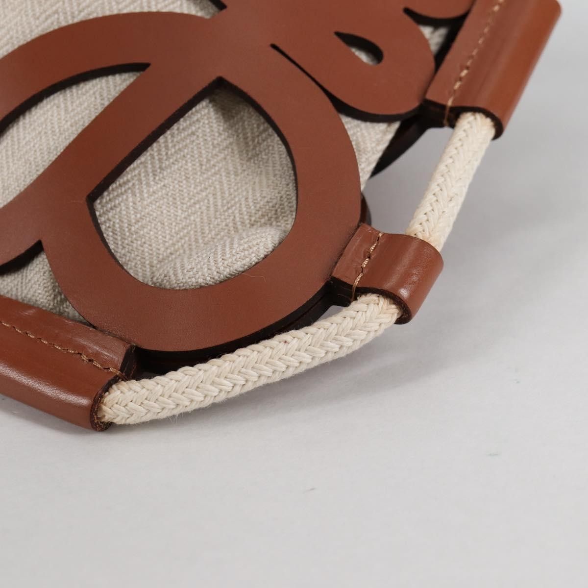 Loewe Loewe Anagram Drawstring Bucket Crossbody Bag Leather with Canvas Size ONE SIZE - 12 Thumbnail