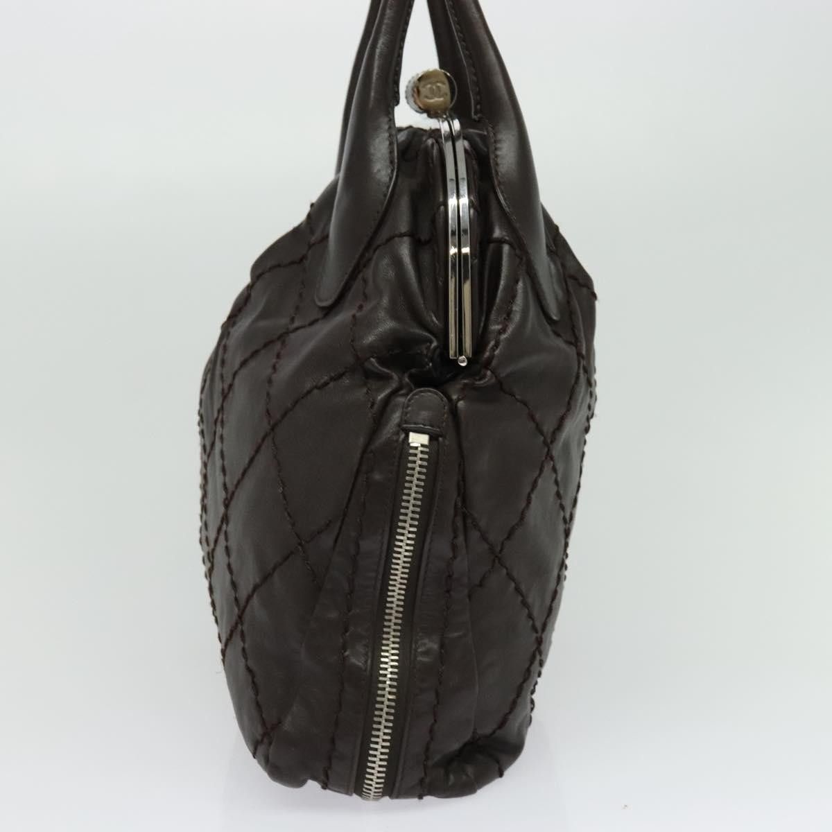 Chanel Chanel Expandable Zip Around Frame Bag Quilted Leather Size ONE SIZE - 4 Thumbnail