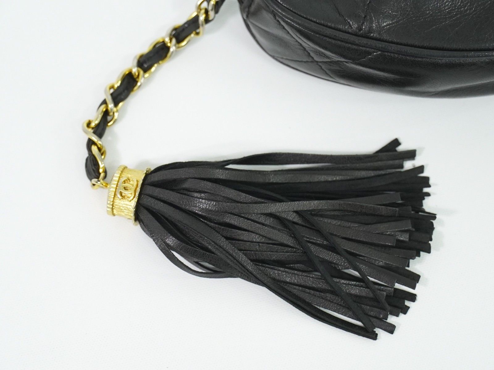 Chanel Chanel Vintage Diamond CC Tassel Clutch Quilted Lambskin Size ONE SIZE - 8 Thumbnail
