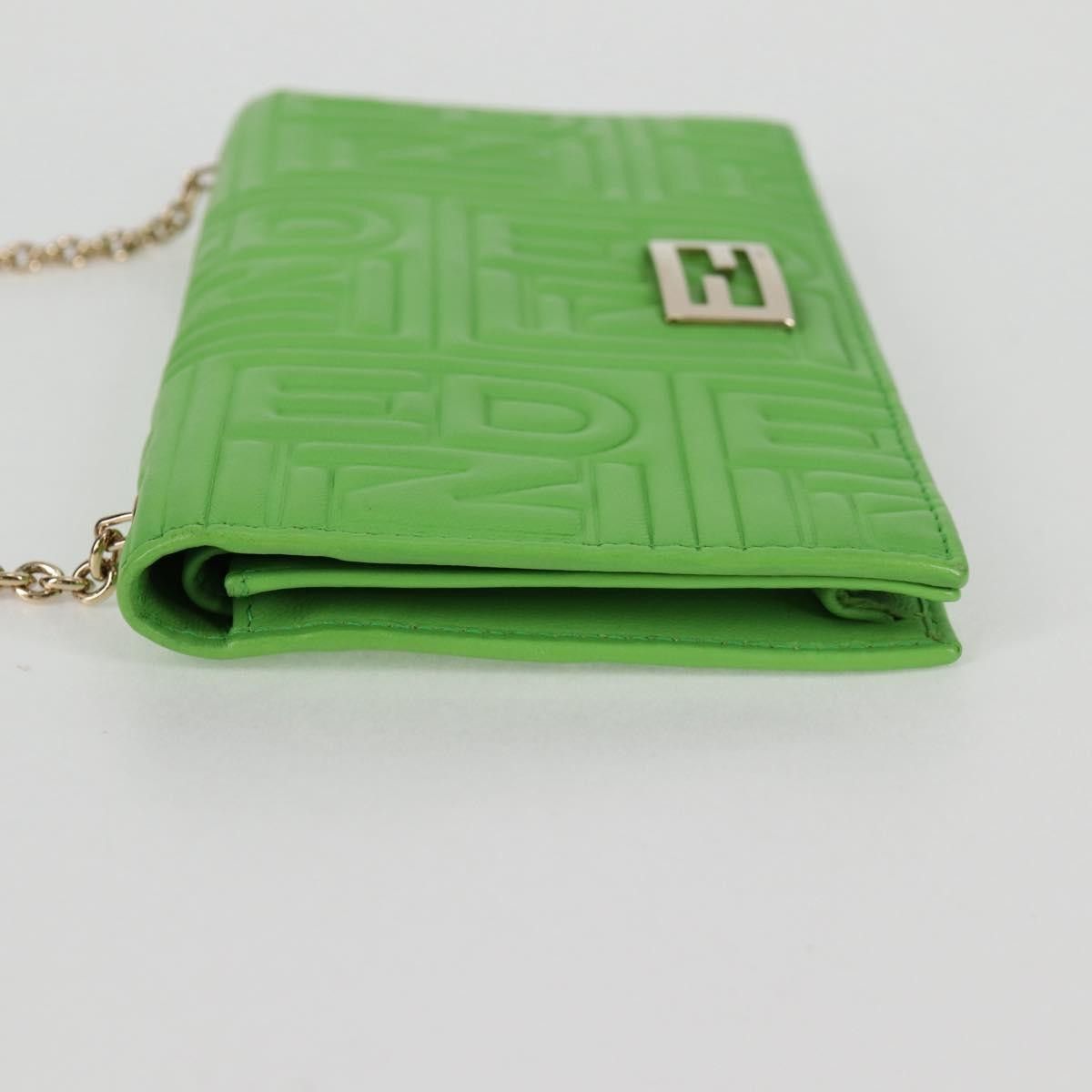 Fendi Fendi Wallet on Chain Logo Embossed Leather Size ONE SIZE - 3 Thumbnail