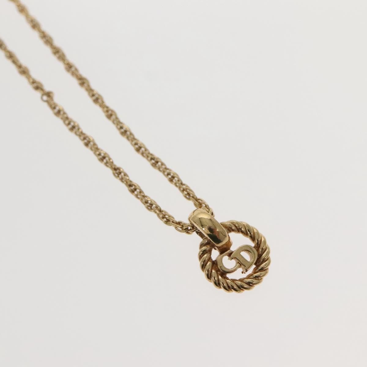 Dior Christian Dior CD Round Pendant Necklace Metal Size ONE SIZE - 4 Thumbnail