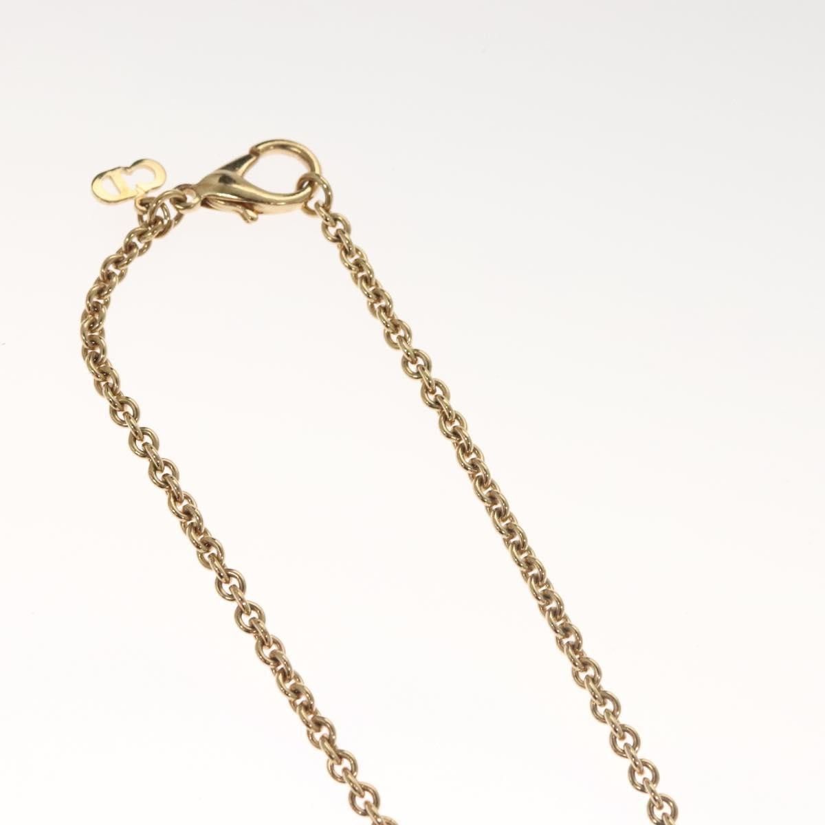 Dior Christian Dior Logo Necklace Crystal Embellished Metal Size ONE SIZE - 7 Thumbnail