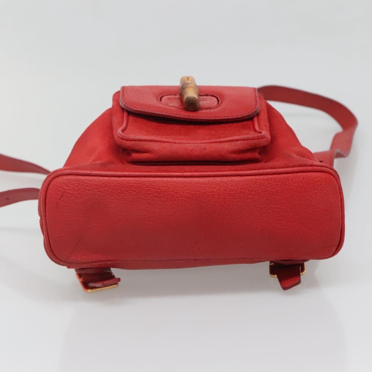 Gucci Gucci Vintage Bamboo Backpack Suede Size ONE SIZE - 15 Thumbnail