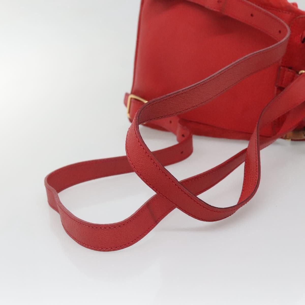 Gucci Gucci Vintage Bamboo Backpack Suede Size ONE SIZE - 18 Thumbnail