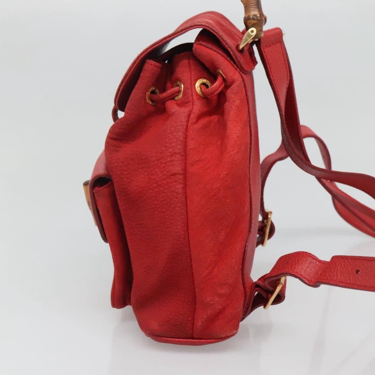 Gucci Gucci Vintage Bamboo Backpack Suede Size ONE SIZE - 4 Thumbnail