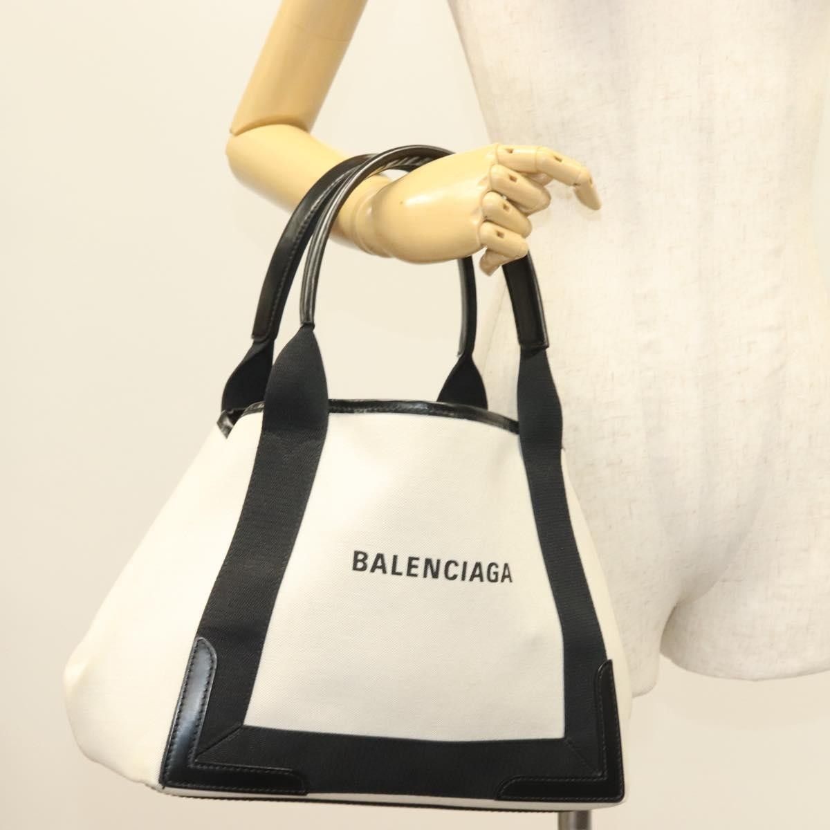 Balenciaga Balenciaga Navy Cabas Canvas with Leather Size ONE SIZE - 14 Thumbnail
