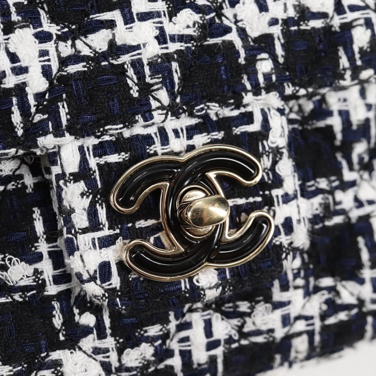 Chanel Chanel Square Classic Single Flap Bag Quilted Tweed Size ONE SIZE - 20 Thumbnail
