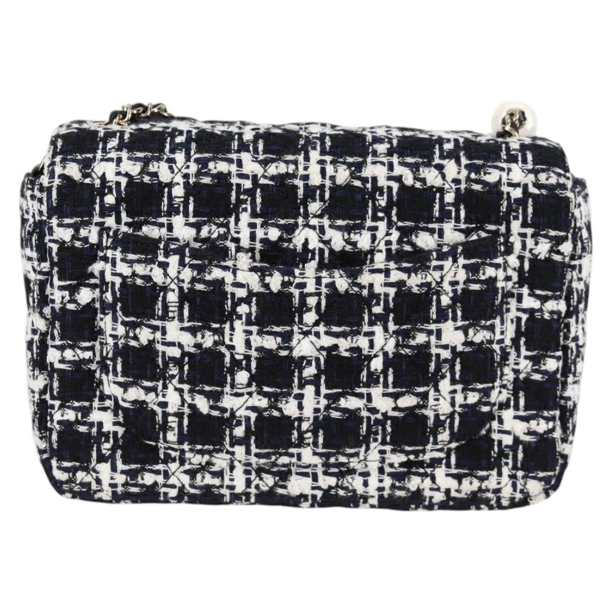 Chanel Chanel Square Classic Single Flap Bag Quilted Tweed Size ONE SIZE - 2 Thumbnail