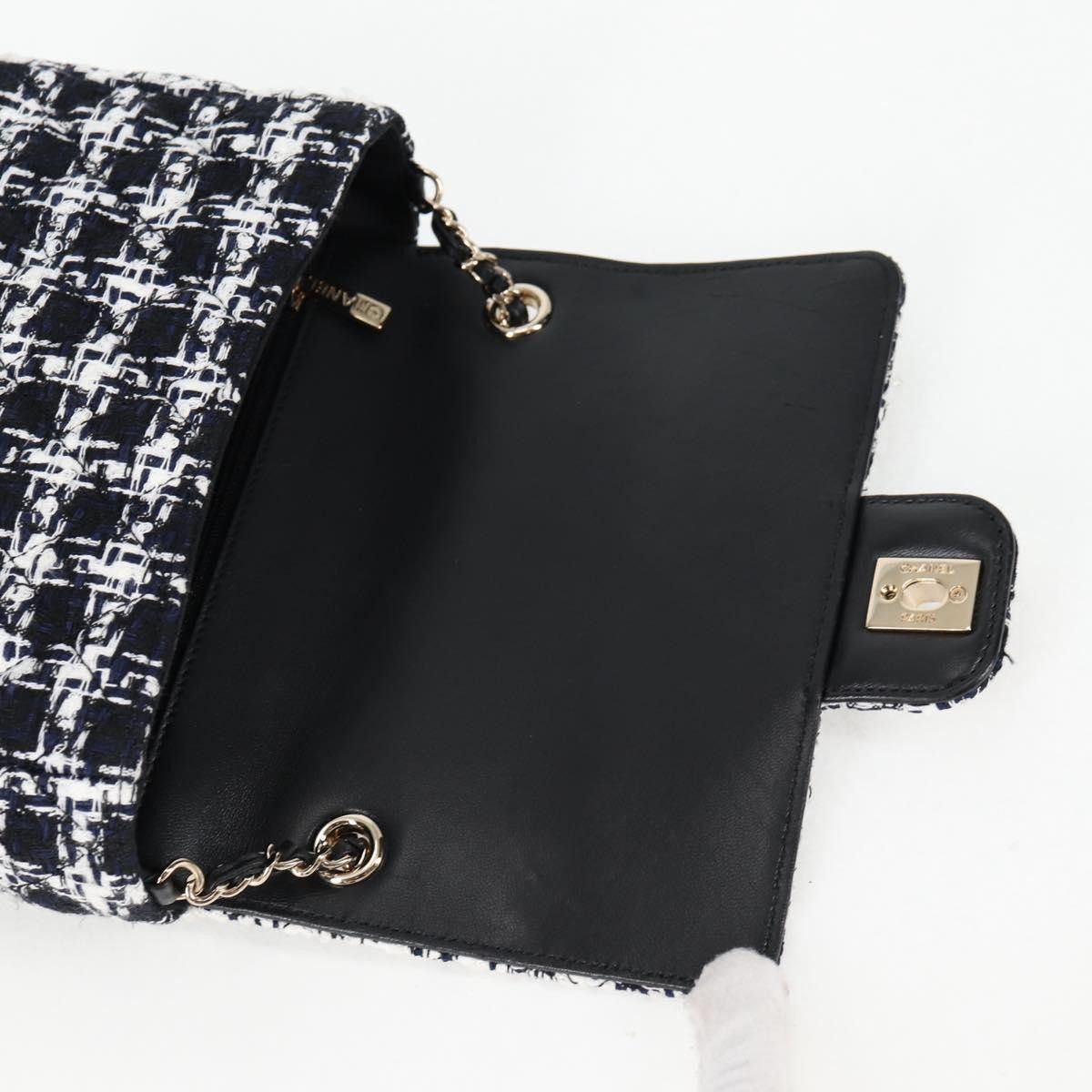 Chanel Chanel Square Classic Single Flap Bag Quilted Tweed Size ONE SIZE - 21 Thumbnail