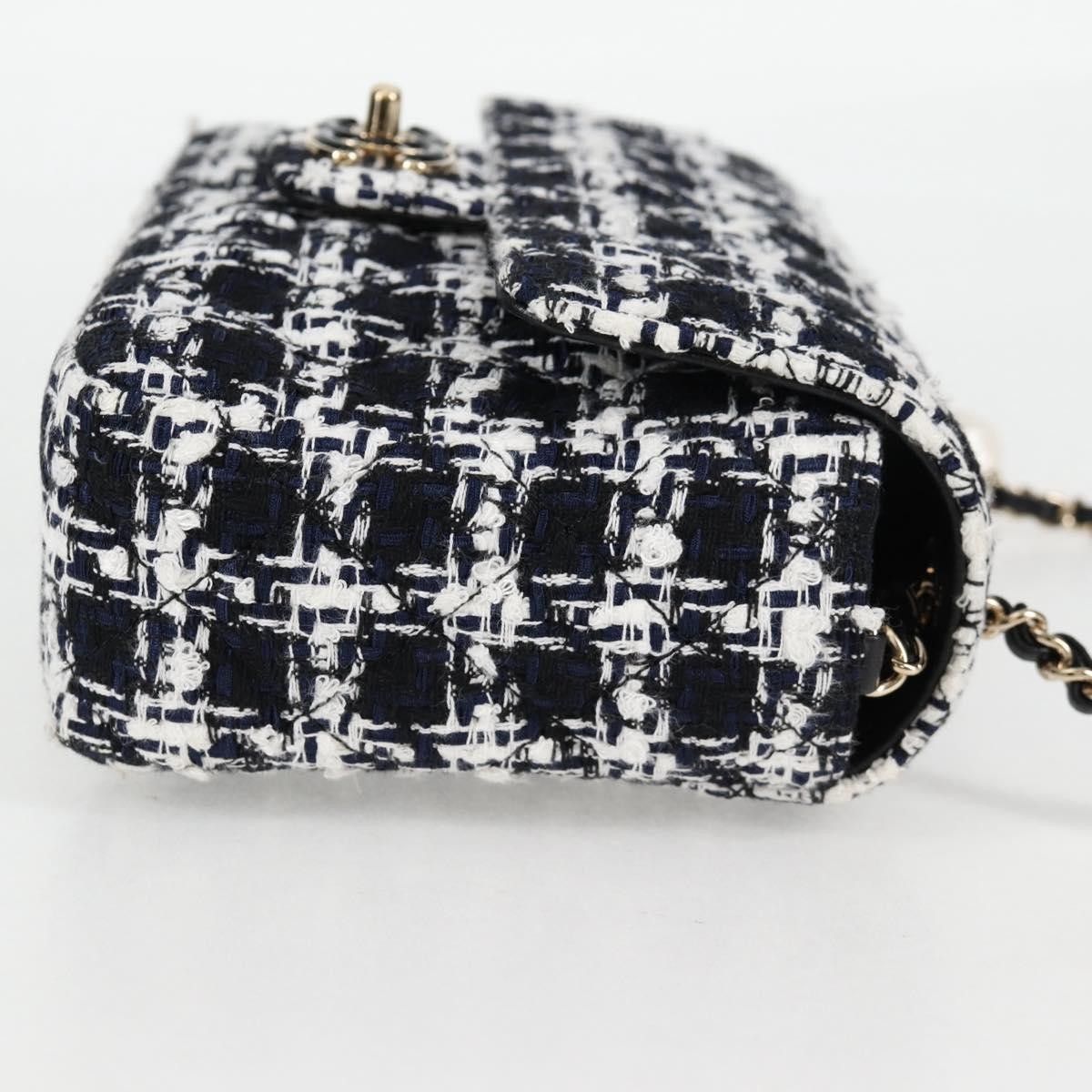 Chanel Chanel Square Classic Single Flap Bag Quilted Tweed Size ONE SIZE - 4 Thumbnail